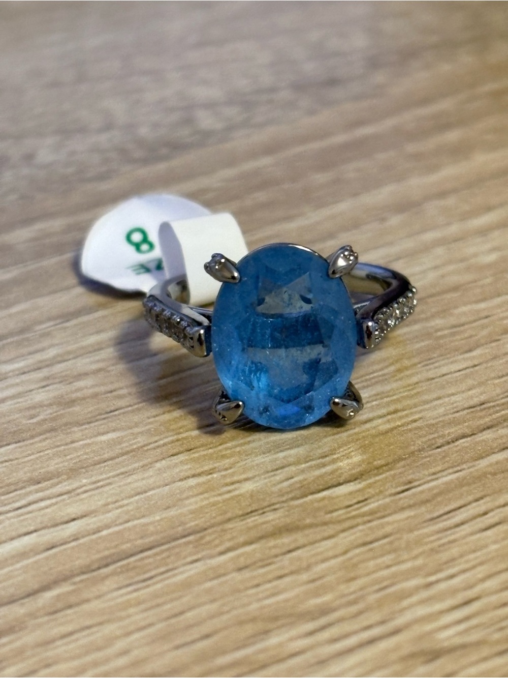 Bomb Party RG20046 Courage To Fly Ocean Blue Quartz Ring Size 8